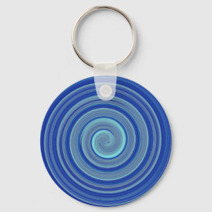 Llavero Espiral azul y turquesa