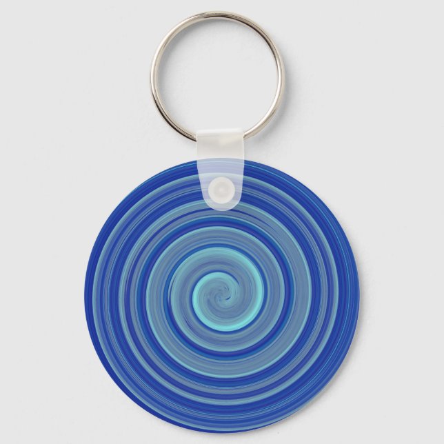 Llavero Espiral azul y turquesa (Anverso)