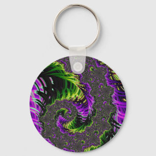 Llavero Espiral cléctica Psicodélica Fractal Resumen Arte