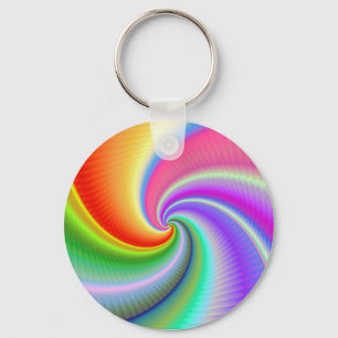 Llavero espiral colorido del fractal