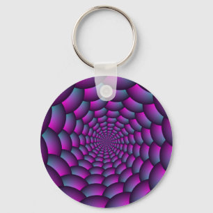 Llavero Espiral de bolas en azul rosado y morado