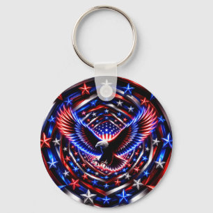 Llavero Espiral de la Visión Americana – Águila Patriótica