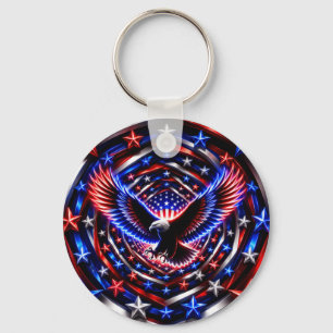 Llavero Espiral de la Visión Americana – Águila Patriótica