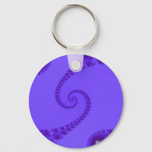 Llavero espiral doble púrpura azul