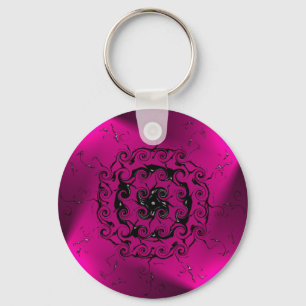Llavero espiral ligero rosado del modelo