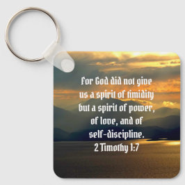 Llavero Espíritu de poder y amor de Dios 2 Timoteo 1:7 Bib