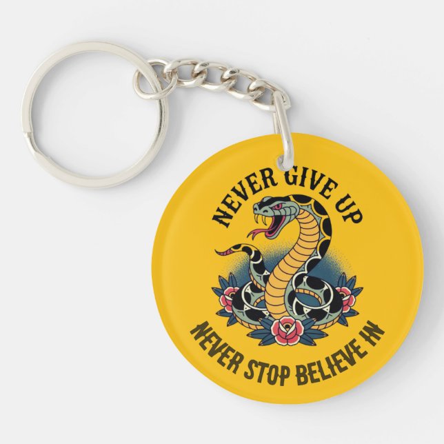 Llavero Espíritu intrépido: Audaz arte de la serpiente y l (Frente)