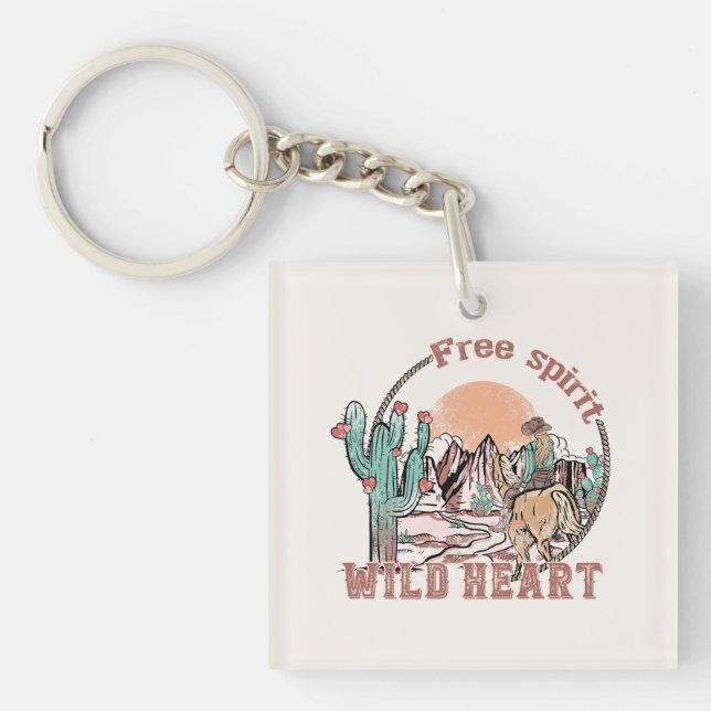 Llavero Espíritu libre, corazón salvaje (Frente)