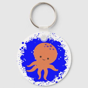 Llavero Esplash de pintura de Personalizado de pulpo suave