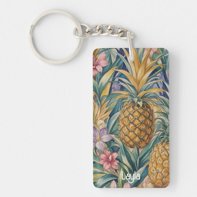 Llavero Esplendor tropical: piña colorida (Frente)