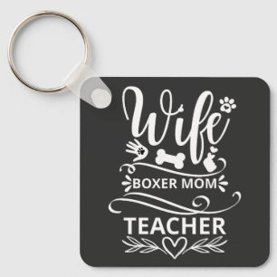 Llavero Esposa Boxer Mamá Maestra Perro Gracioso