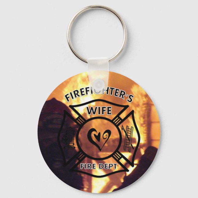 Llavero Esposa de bomberos (Anverso)