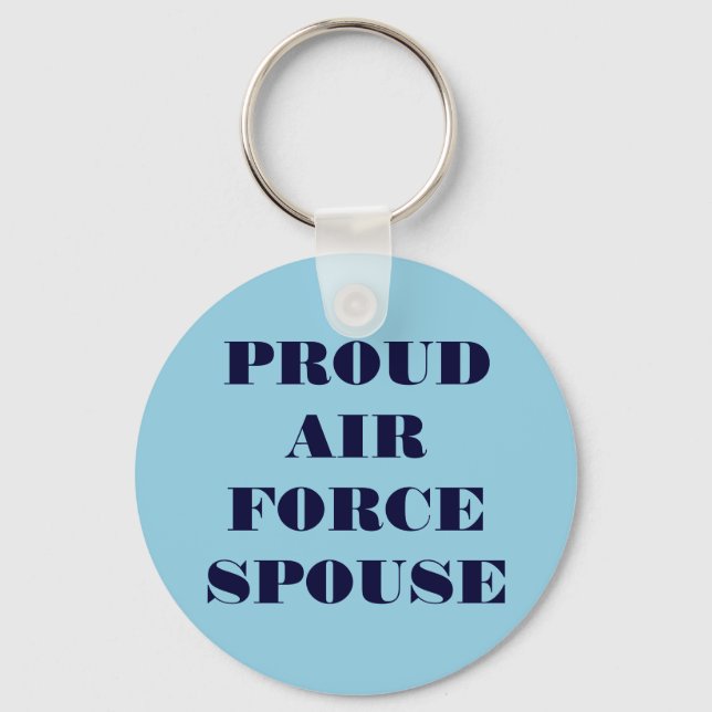 Llavero Esposa de la Fuerza Aérea Orgullosa de la Cadena C (Anverso)