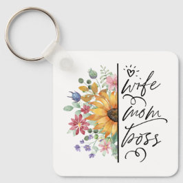 Llavero Esposa Mamá Boss Badass Funny Día de la Madre Gira