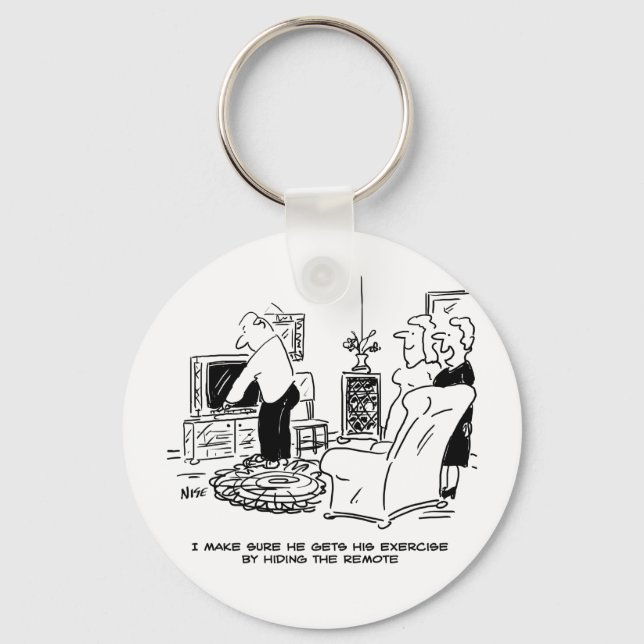 Llavero Esposa oculta el control remoto de la TV (Anverso)