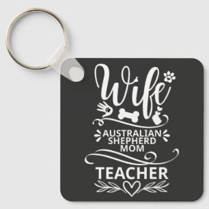 Llavero Esposa Pastora Australiana Maestra Divertida Perra