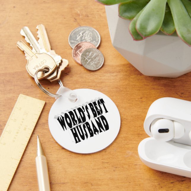 Llavero Esposo con texto negro (Escritorio )