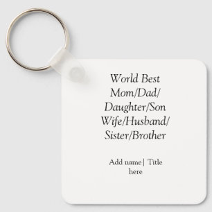 Llavero Esposo esposa padre hija hijo mejor mamá del mundo
