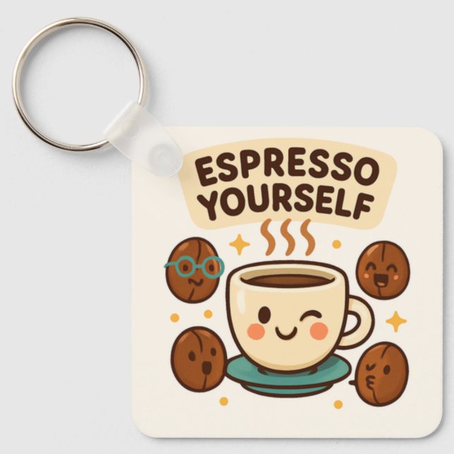 Llavero Espresso yourself humorous coffee lover (Anverso)