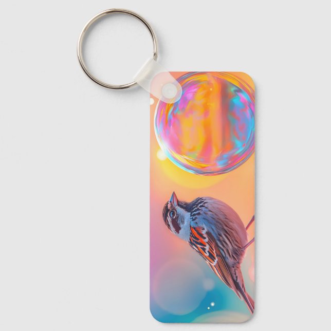 Llavero Espuma colorida y burbuja arcoiris (Anverso)