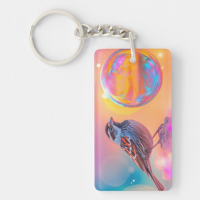 Llavero Espuma colorida y burbuja arcoiris (Frente)