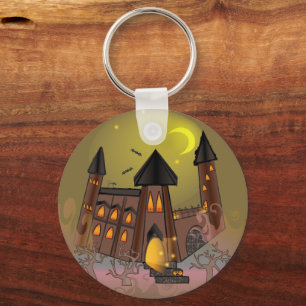 Llavero Espumosa casa de brujas de Halloween y castillo de