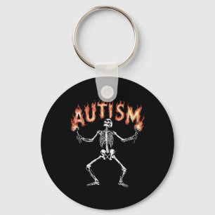 Llavero Esqueleto Autista Meme Divertido Esqueleto de Fueg