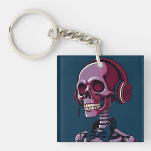 Llavero Esqueleto con auriculares