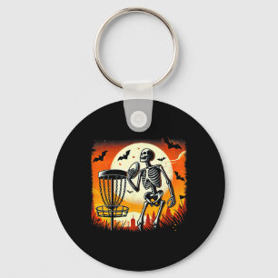 Llavero Esqueleto de Disc Golfing Halloween Disco de Golf