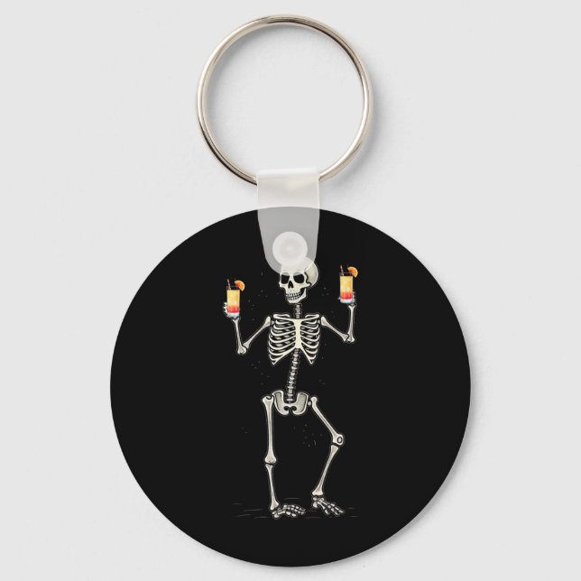 Llavero Esqueleto de Halloween Beber Tequila Tail (Anverso)