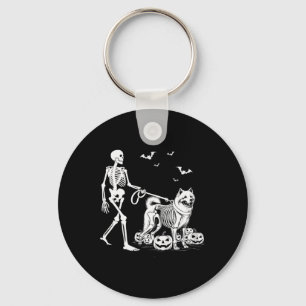 Llavero Esqueleto de Halloween Caminando Perro Samoyed