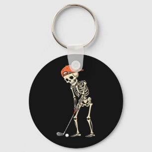 Llavero Esqueleto de Halloween jugando golf chicos golfist