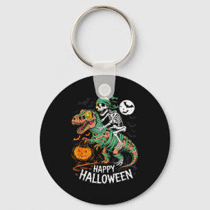Llavero Esqueleto de Halloween montando Mummy T Rex Dinosa
