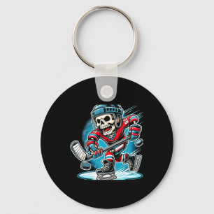 Llavero Esqueleto de Hockey de Halloween 