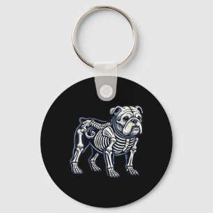 Llavero Esqueleto de perro Bulldog inglés femenino Hallowe
