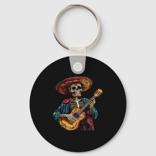 Llavero Esqueleto de sombrero México día de los muertos