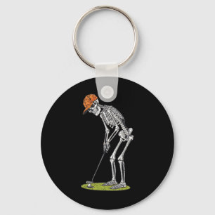 Llavero Esqueleto Golf Halloween Golfista Jugador de Golf