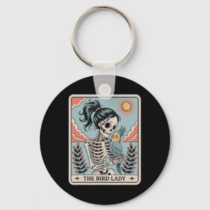 Llavero Esqueleto La Señora Pájaro Carta de Tarot Esquelet