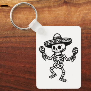 Llavero Esqueleto Mexicano Bailando
