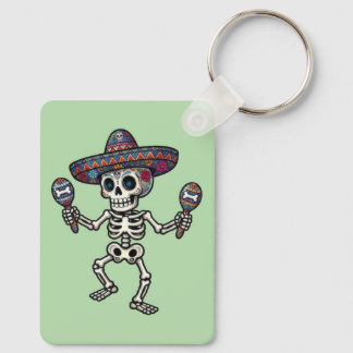 Llavero Esqueleto Mexicano Colorido