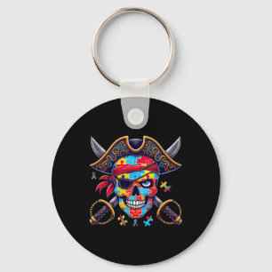 Llavero Esqueleto Pirata Calavera Autismo Halloween Hombre
