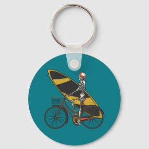 Llavero Esqueleto Surfista con Tabla de Surf