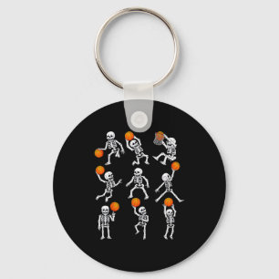 Llavero Esqueletos de baloncesto de Halloween que botan y 