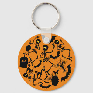 Llavero Esqueletos de Halloween Danza macabra