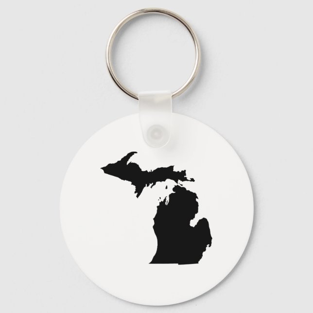 Llavero Esquema de estado de Michigan (Anverso)
