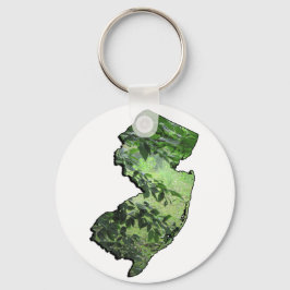 Llavero Esquema de estado del bosque de Nueva Jersey