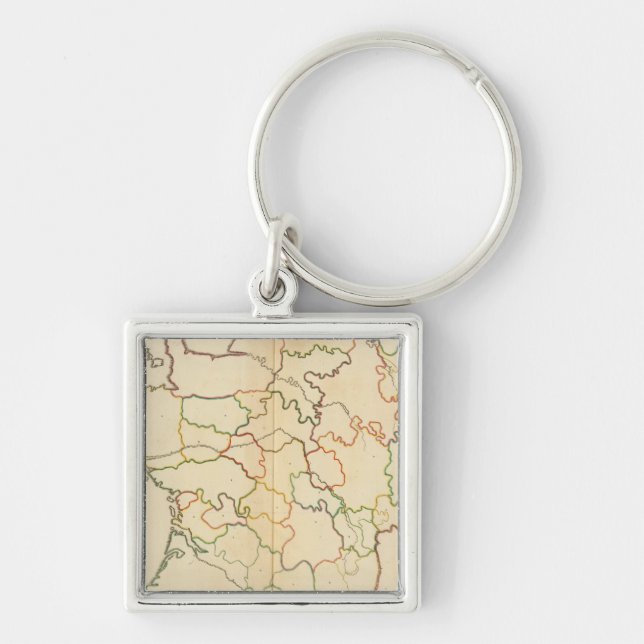 Llavero Esquema de los ríos de Francia (Frente)