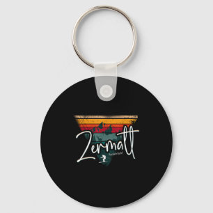 Llavero Esquí alpino Zermatt Alpes suizos vintage Suiza