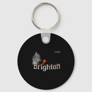 Llavero Esquí de época Brighton Utah con estilo de los año