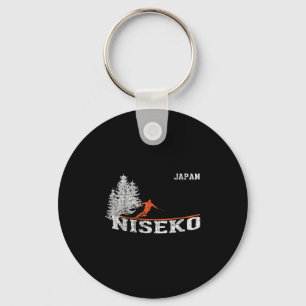 Llavero Esquí de época niseko japonés estilo años 1980